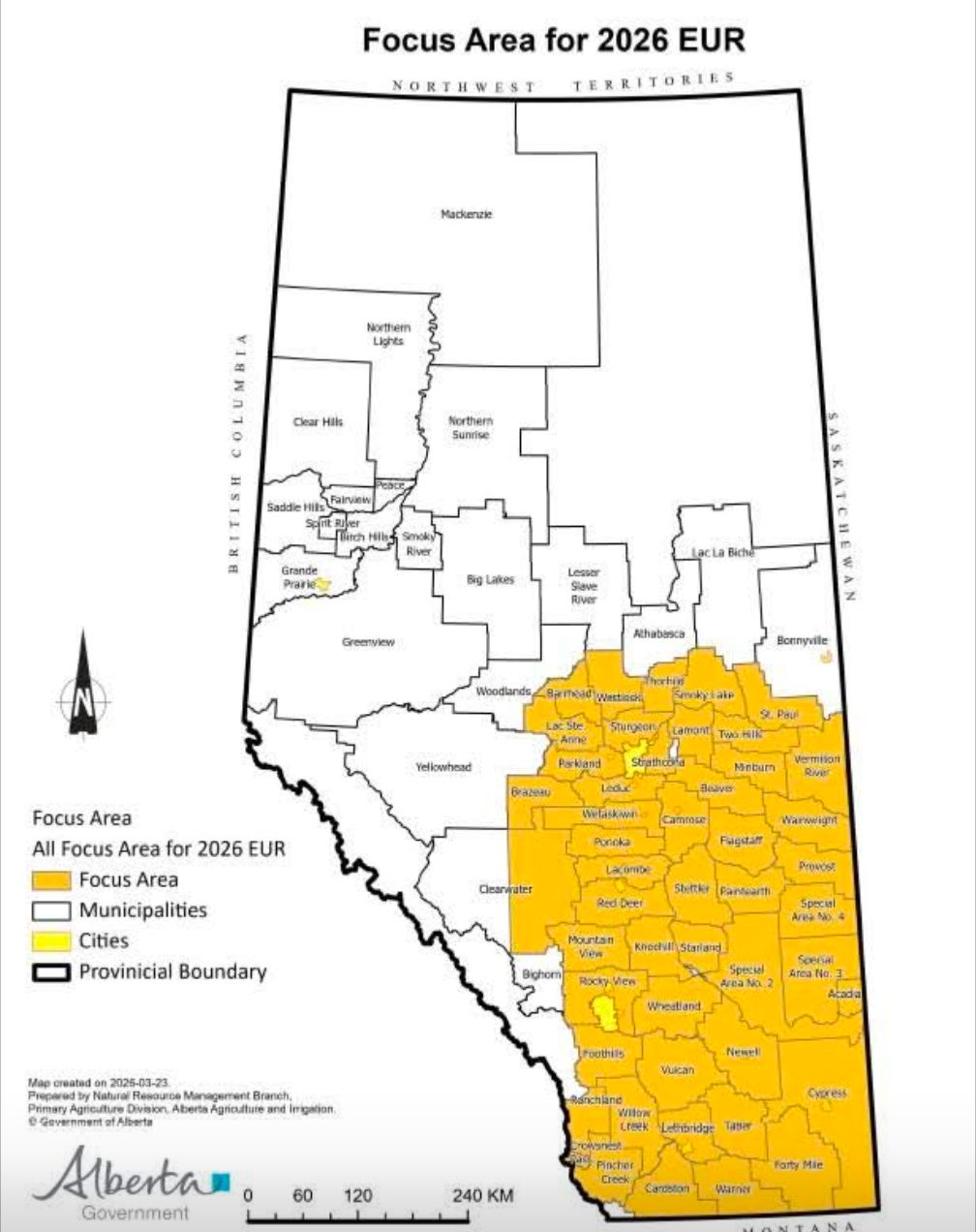 Updated Temporary Strychnine Access Approved For And 2026 AB STRYCHNINE USE MAP 
